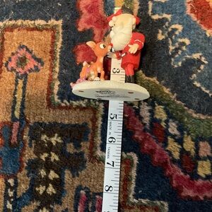 Festive Santa and Rudolph Holiday Figurine